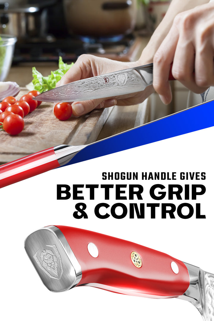 Paring Knife 3.5" | Crimson Red ABS Handle | Shogun Series | Dalstrong ©