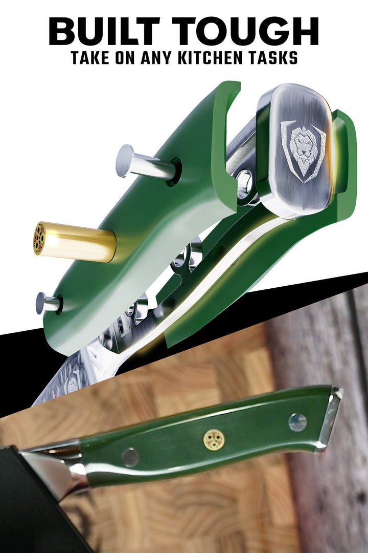 Chef's Knife 8" | Army Green Handle | Shogun Series X | Dalstrong ©