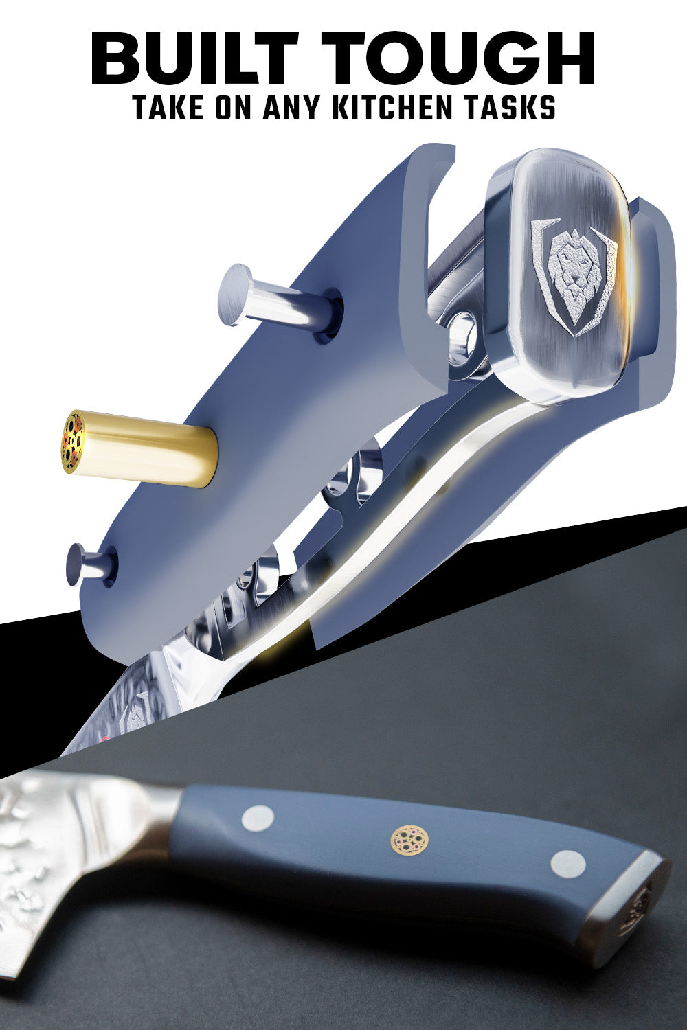 Chef's Knife 8" | Light Blue ABS Handle | Shogun Series X | Dalstrong ©
