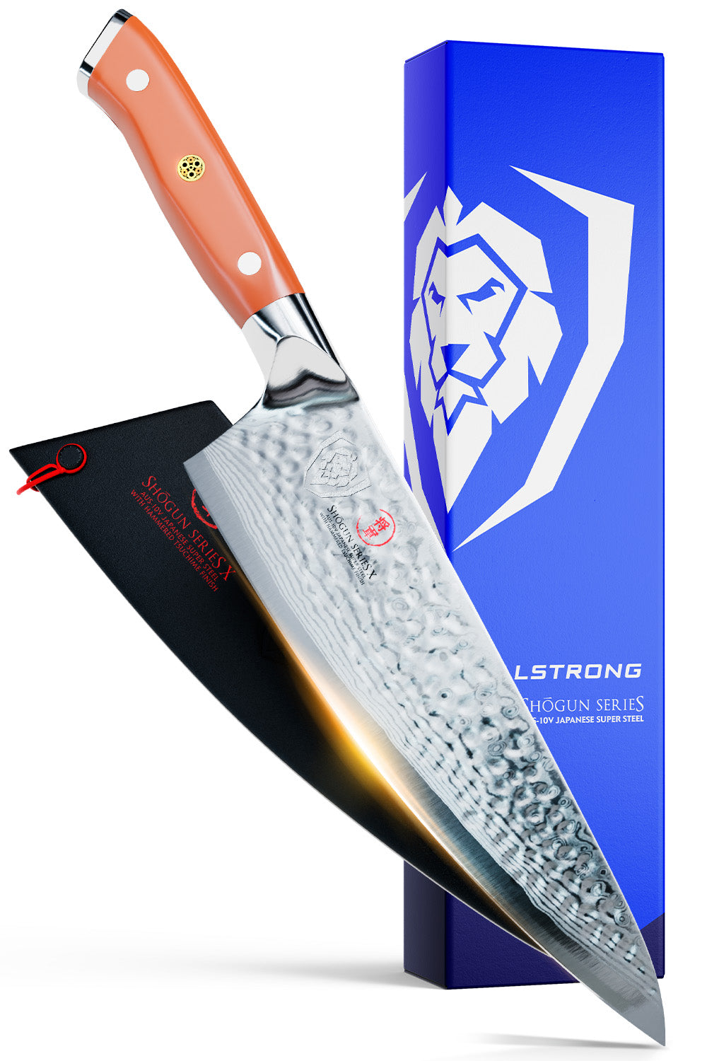 Chef Knife 8" | Orange ABS Handle | Shogun Series X | Dalstrong ©