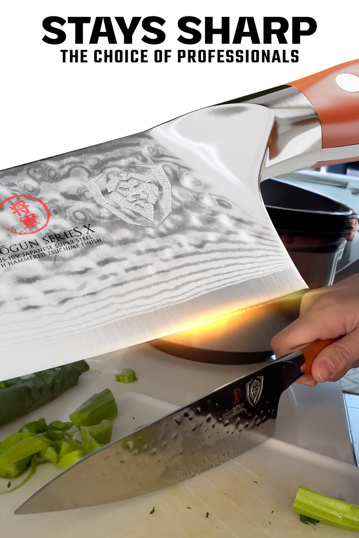 Chef Knife 8" | Orange ABS Handle | Shogun Series X | Dalstrong ©