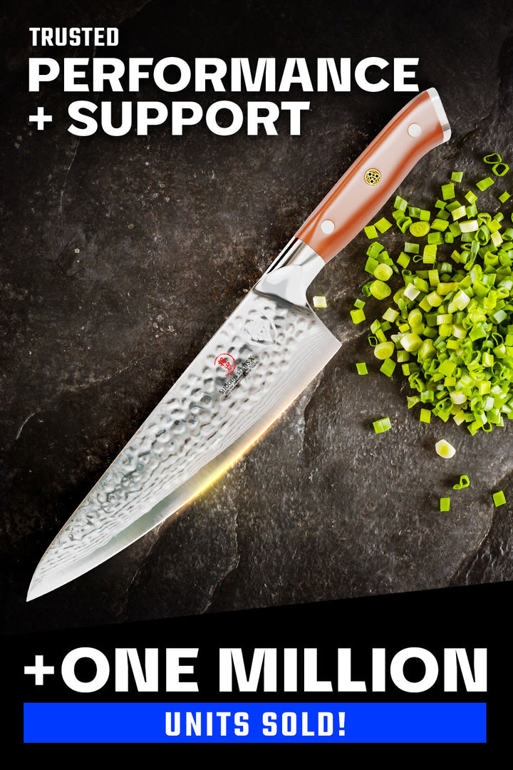 Chef Knife 8" | Orange ABS Handle | Shogun Series X | Dalstrong ©