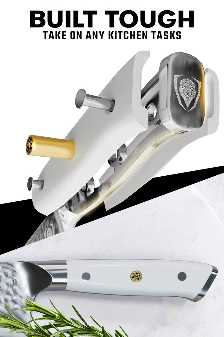 Chef's Knife 8" | Glacial White Handle | Shogun Series X | Dalstrong ©