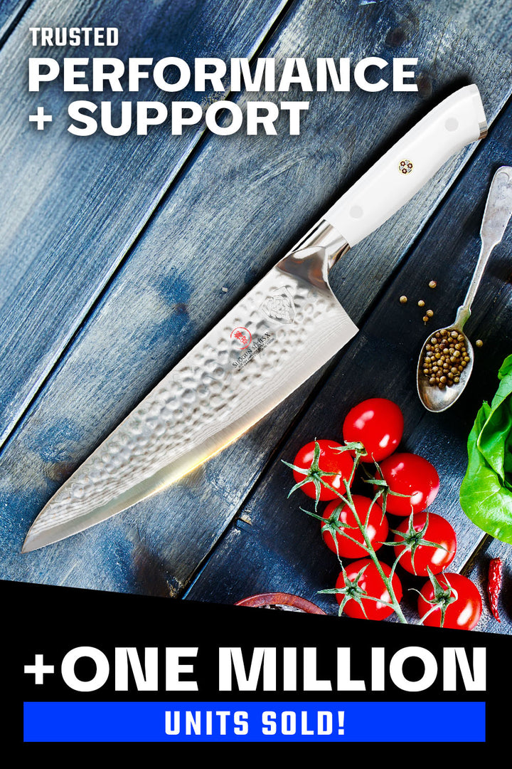 Chef's Knife 8" | Glacial White Handle | Shogun Series X | Dalstrong ©