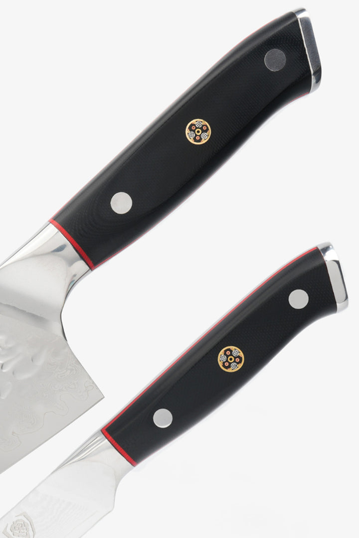 Home Chef Starter Bundle |  Shogun Series 8" Chef's Knife + 3.75" Paring Knife + Dalstrong Premium Kitchen Scissors