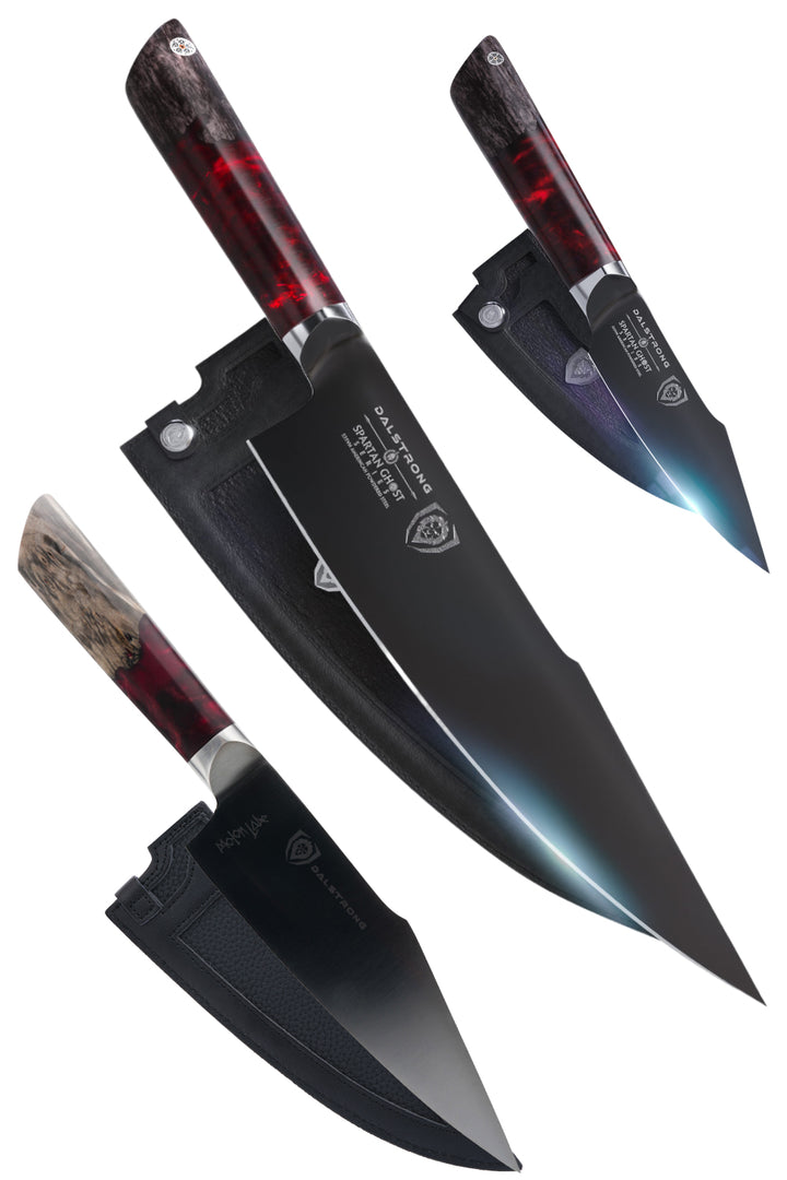 Spartan Ghost Bundle | 8" Chef + 4" Paring + 7" Santoku