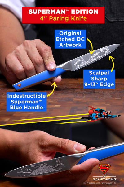 2 Piece Set | 8" Chef's Knife & 3.75" Paring Knife | SUPERMAN™ Edition | Dalstrong ©