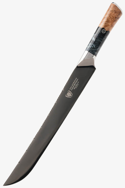 The Valhalla Series Ravenstone Bundle | 8" Chef-Cleaver Crixus Hybrid + 12" Slicing & Carving Knife