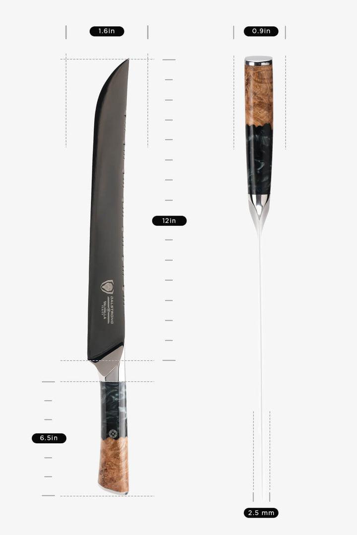 Slicing & Carving Knife 12" | Black Ravenstone | Valhalla Series | Dalstrong ©
