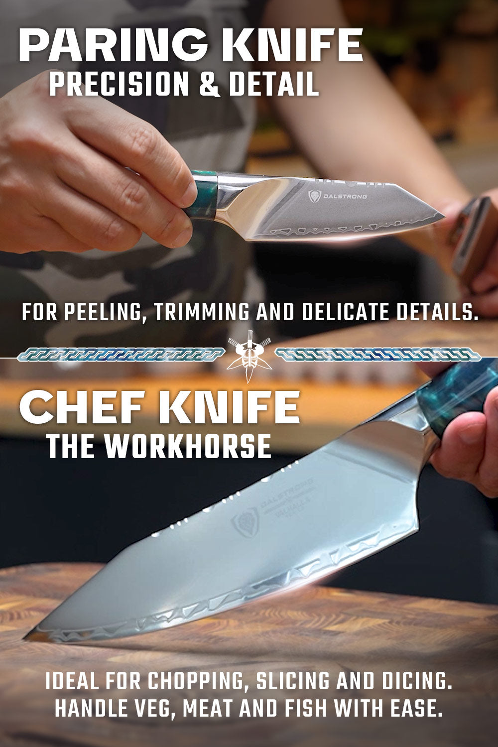 2 Piece Set | Chef Knife & Paring Knife | Valhalla Series | Dalstrong ©