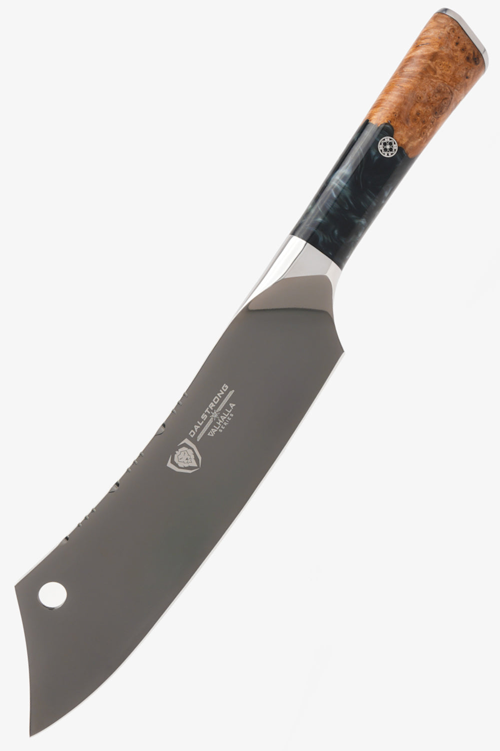 The Valhalla Series Ravenstone Bundle | 8" Chef-Cleaver Crixus Hybrid + 12" Slicing & Carving Knife