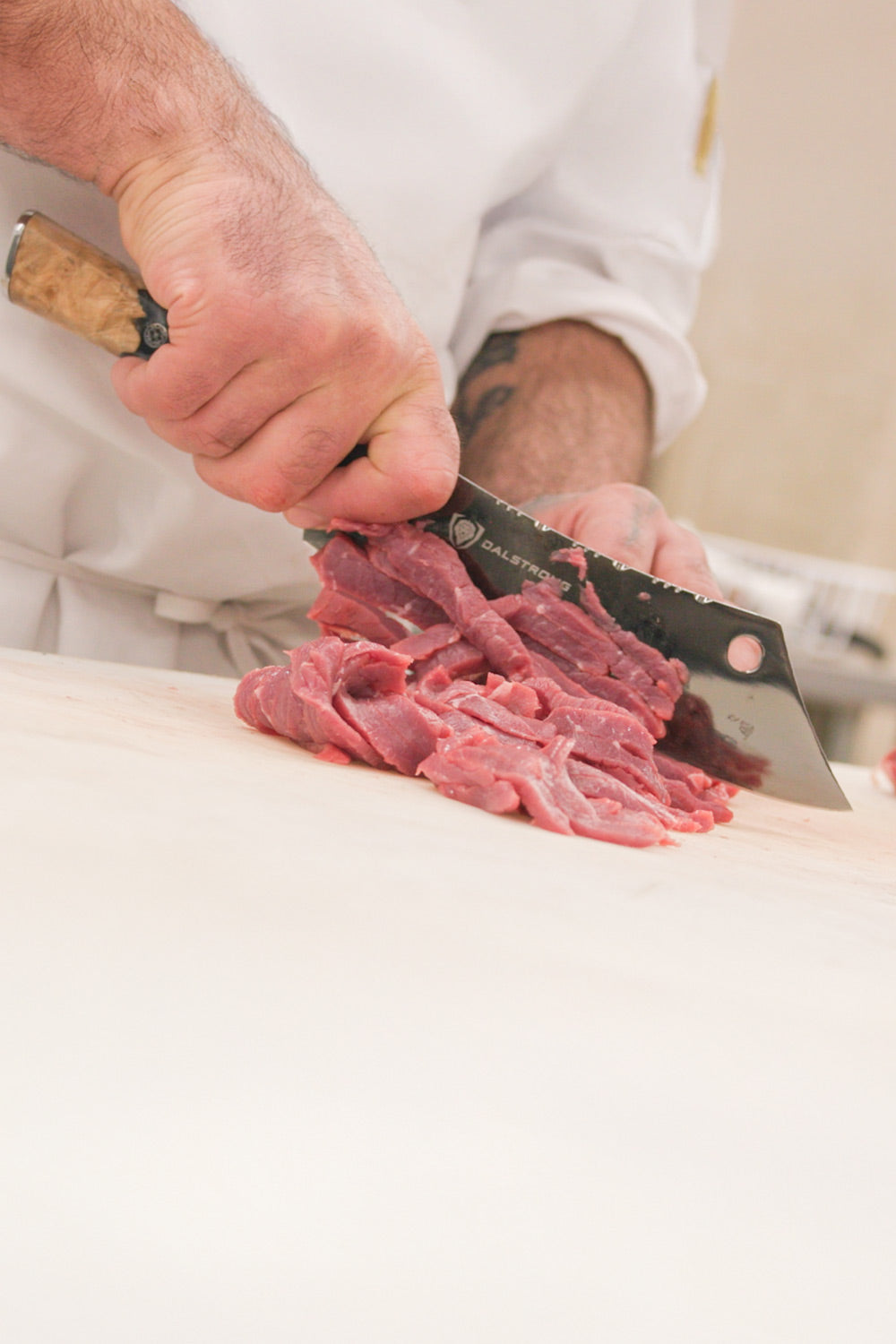 The Valhalla Series Ravenstone Bundle | 8" Chef-Cleaver Crixus Hybrid + 12" Slicing & Carving Knife