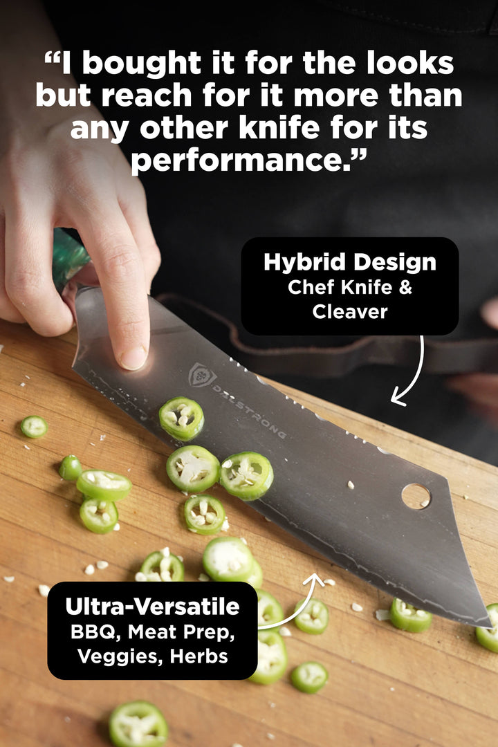 Chef & Cleaver Hybrid Knife 8" | The Crixus | Valhalla Series | Dalstrong ©