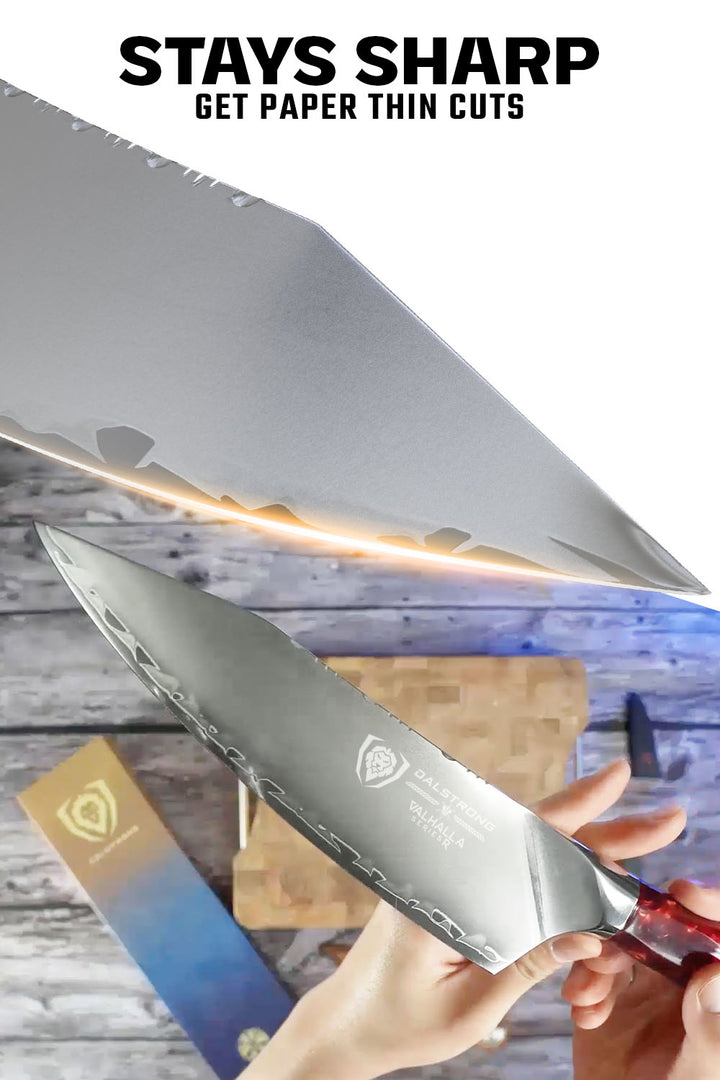 Chef's Knife 8" | Blood Raider Red | Valhalla Series | Dalstrong ©
