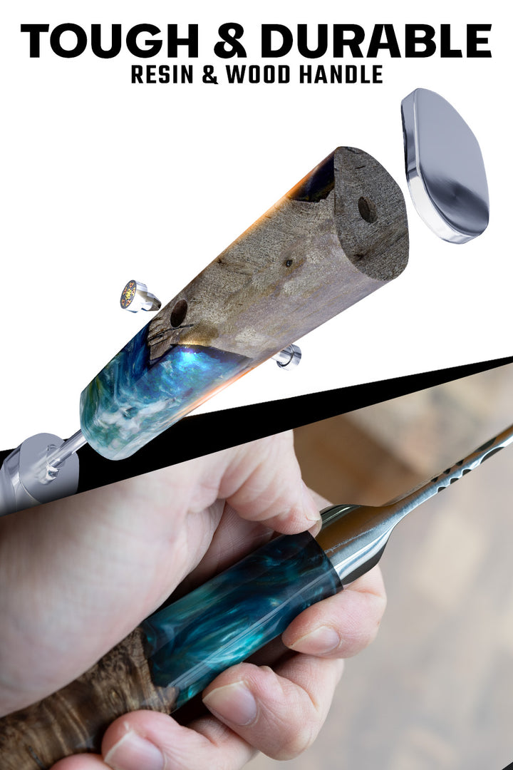 Meat Fork 7.7" | Valhalla Series | Celestial Resin & Wood Handle | Dalstrong ©