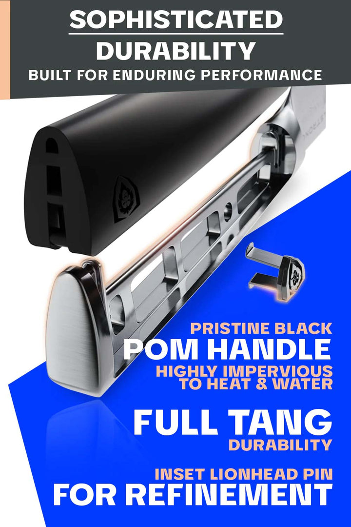 3-Piece Knife Block Set | Black Handle | Vanquish Series | NSF Certified | Dalstrong ©