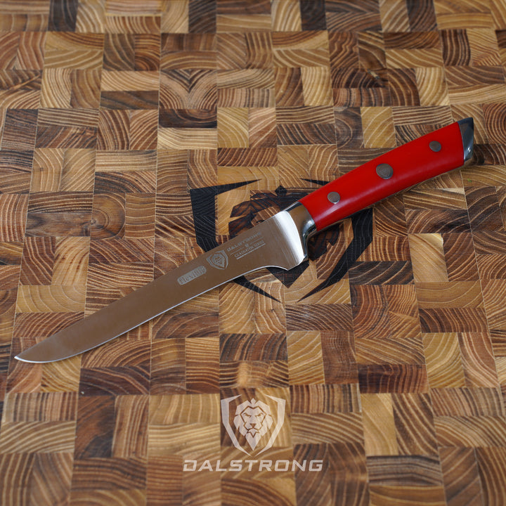 Boning Knife 6" | Crimson Red ABS Handle | Gladiator Series | NSF Certified | Dalstrong ©