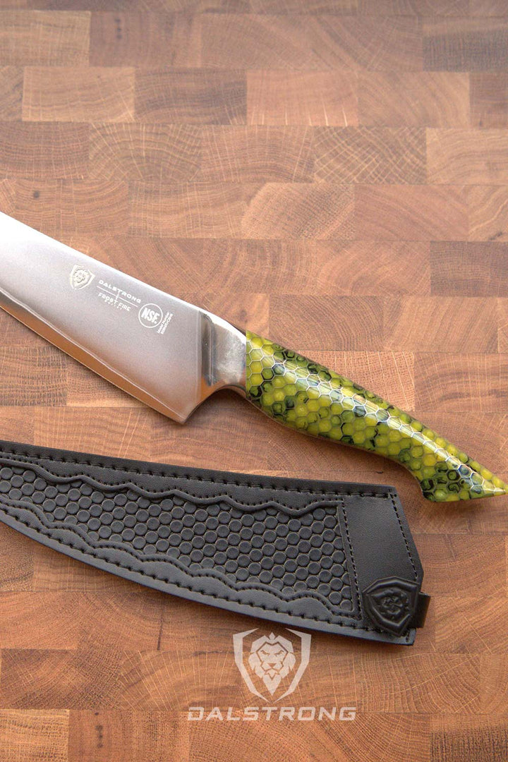 Chef's Knife 8" | Dragon Skin Handle | Glacial Lightning Edition | Frost Fire Series | NSF Certified Dalstrong ©