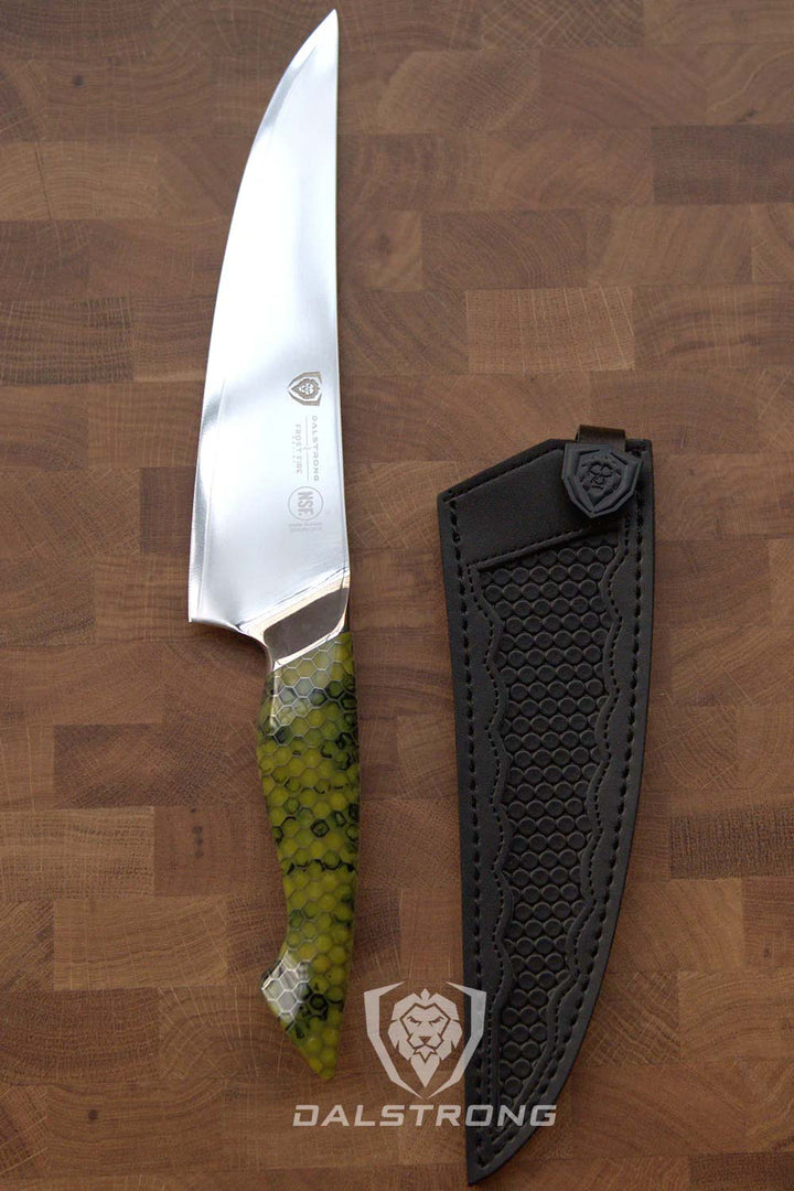 Chef's Knife 8" | Dragon Skin Handle | Glacial Lightning Edition | Frost Fire Series | NSF Certified Dalstrong ©
