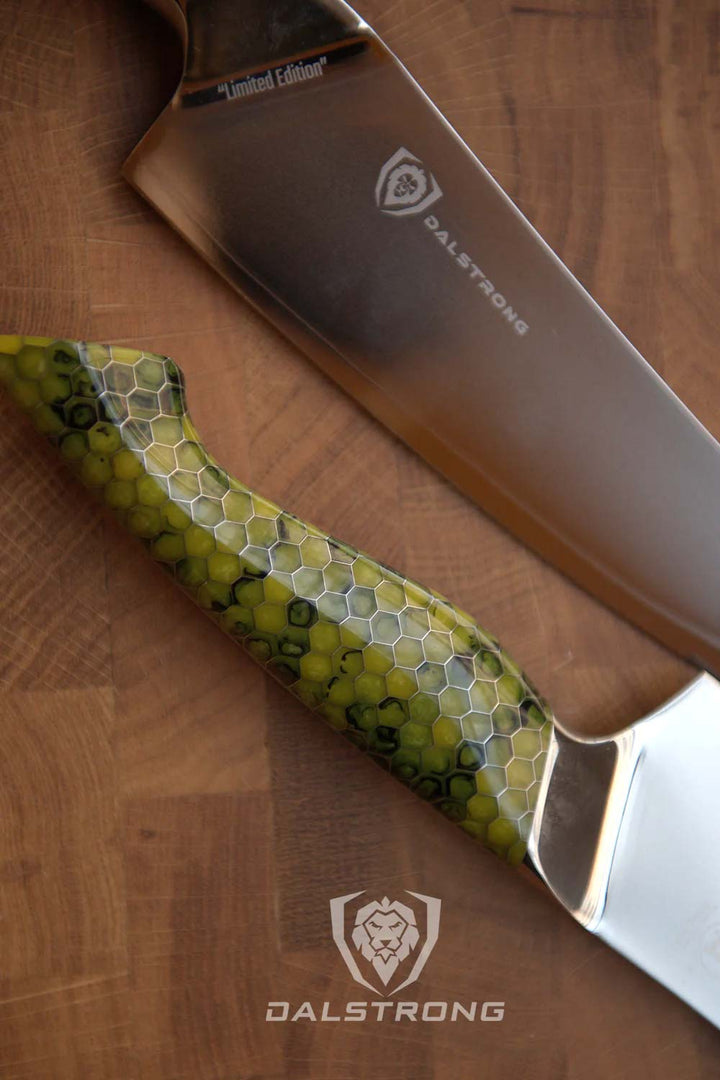 Chef's Knife 8" | Dragon Skin Handle | Glacial Lightning Edition | Frost Fire Series | NSF Certified Dalstrong ©