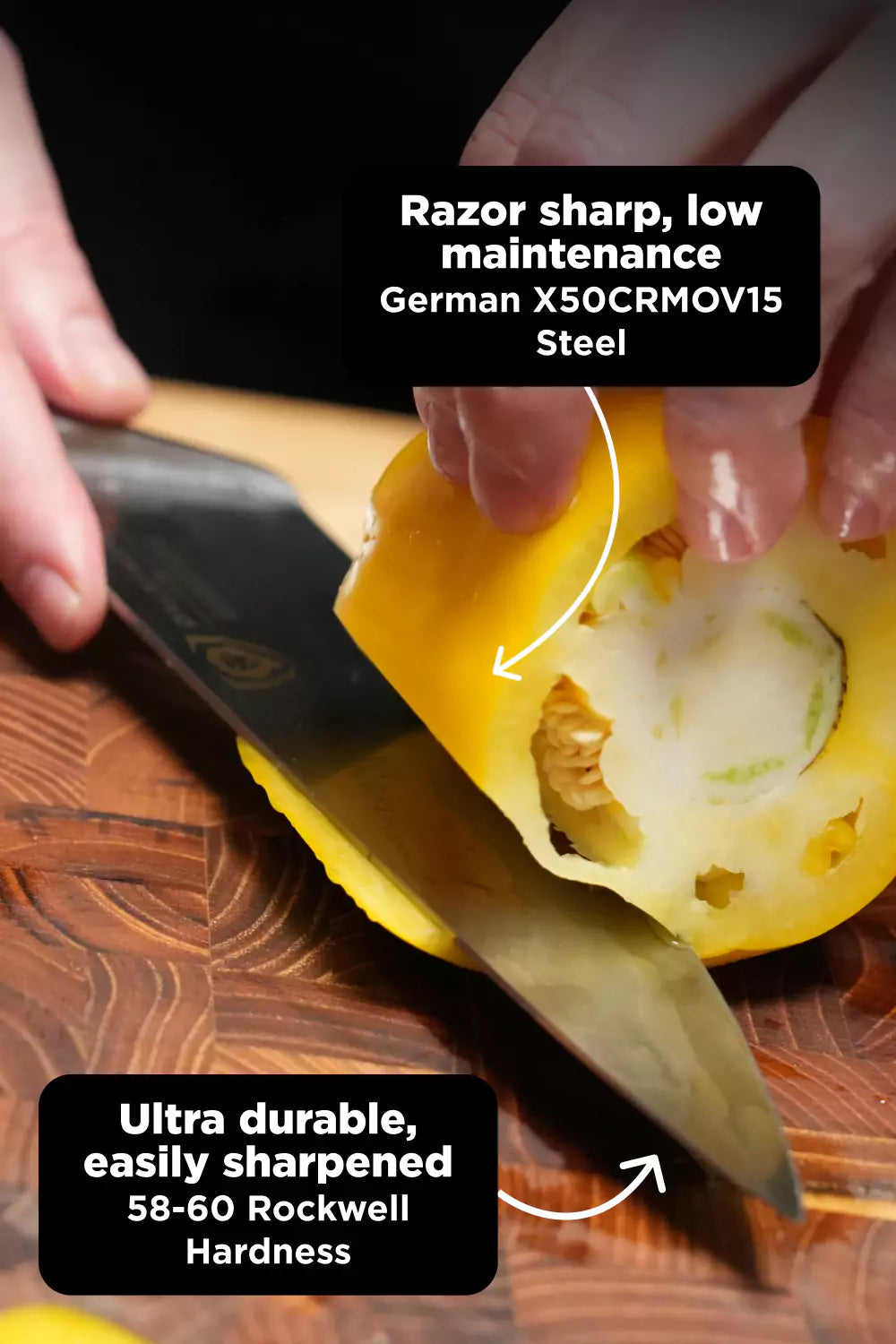 Gladiator Series Chef & BBQ Essentials |  8" Chef's Knife + 8" Chef-Cleaver Hybrid - The Crixus