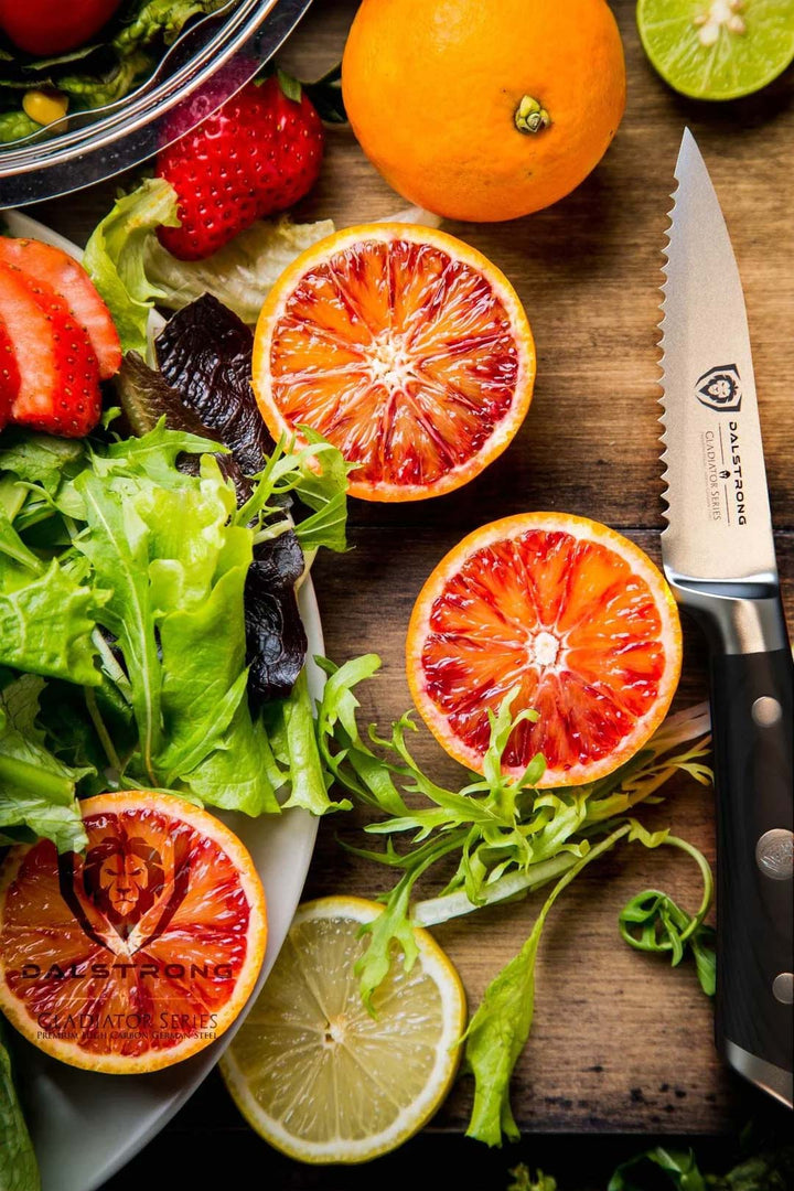Serrated Paring Knife 3.75" | Gladiator Series | NSF Certified | Dalstrong ©