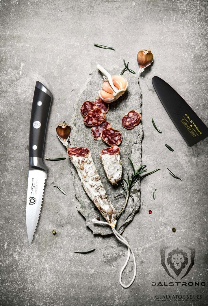 Serrated Paring Knife 3.75" | Gladiator Series | NSF Certified | Dalstrong ©