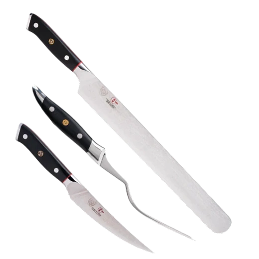 Slicing Knife 12" + Fillet Knife 6" + Meat Fork 