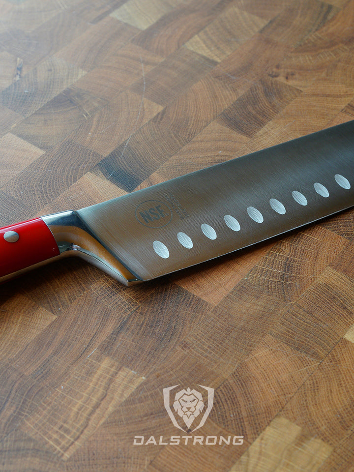Nakiri Vegetable Knife 7" | Crimson Red ABS Handle | Gladiator Series | NSF Certified | Dalstrong ©