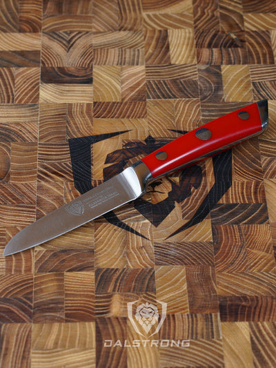 Paring Knife 3.5" | Crimson Red ABS Handle | Gladiator Series | NSF Certified | Dalstrong ©