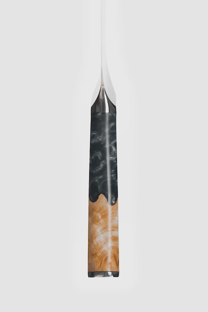 The Valhalla Series Ravenstone Bundle | 8" Chef-Cleaver Crixus Hybrid + 12" Slicing & Carving Knife