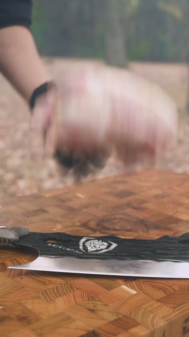 Obliterator Cleaver Knife | Acacia Wood Stand | Barbarian Series | Dalstrong ©