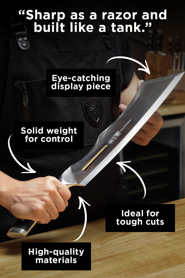 Meat Prep Bundle | 14" Annihilator Meat Cleaver with Stand + 8" Meat Chopper with Stand