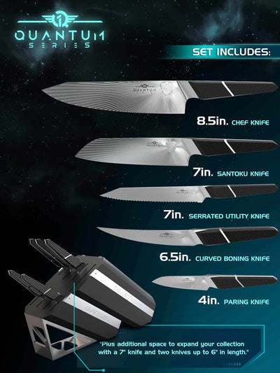 5 Piece Knife Block Set | Quantum 1 Series | Dalstrong ©