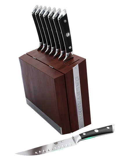 8 Piece Steak Knife Set with Storage Block 