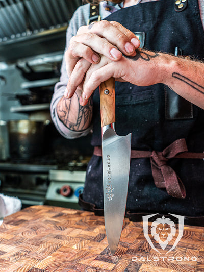 Chef Knife 8" | Olive Wood Handle | Phantom Series | Dalstrong ©