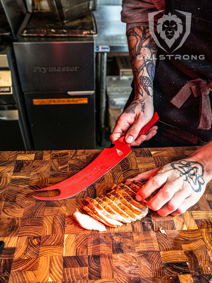 BBQ Pitmaster & Meat Knife 9" | Shadow Black Series | RED Edition | Dalstrong ©