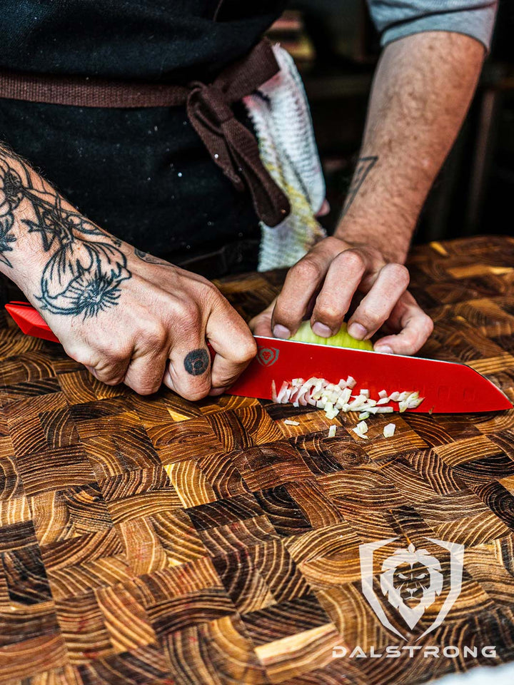 Santoku Knife 7" | Shadow Black Series | RED Edition | Dalstrong ©