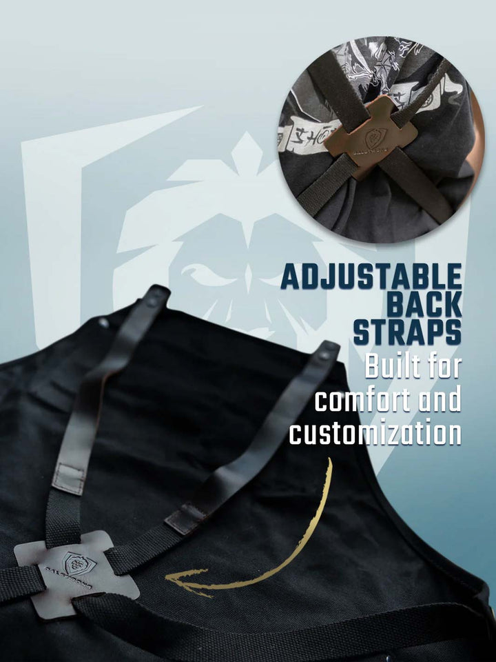 BBQ Apron |  Heavy-Duty Waxed Canvas | Professional Chef's Kitchen Apron | Dalstrong ©
