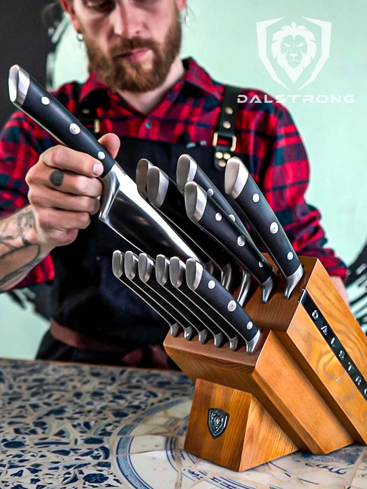 12 Piece Block Set | Black Handles | Gladiator Series | NSF Certified | Dalstrong ©