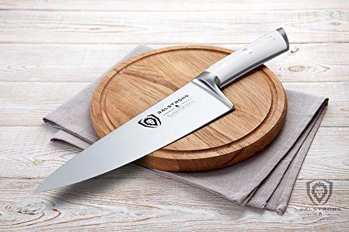 Chef's Knife 8" | Glacial White Handle | Gladiator Series | NSF Certified | Dalstrong ©
