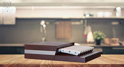 8 Piece Steak Knife Set with Storage Block | White ABS Handle | Gladiator Series | Dalstrong ©