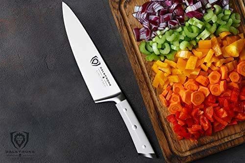 Chef's Knife 8" | Glacial White Handle | Gladiator Series | NSF Certified | Dalstrong ©