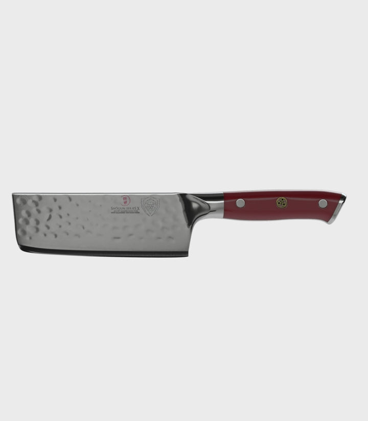Nakiri Vegetable Knife 6" | Crimson Red ABS Handle | Shogun Series X | Dalstrong ©