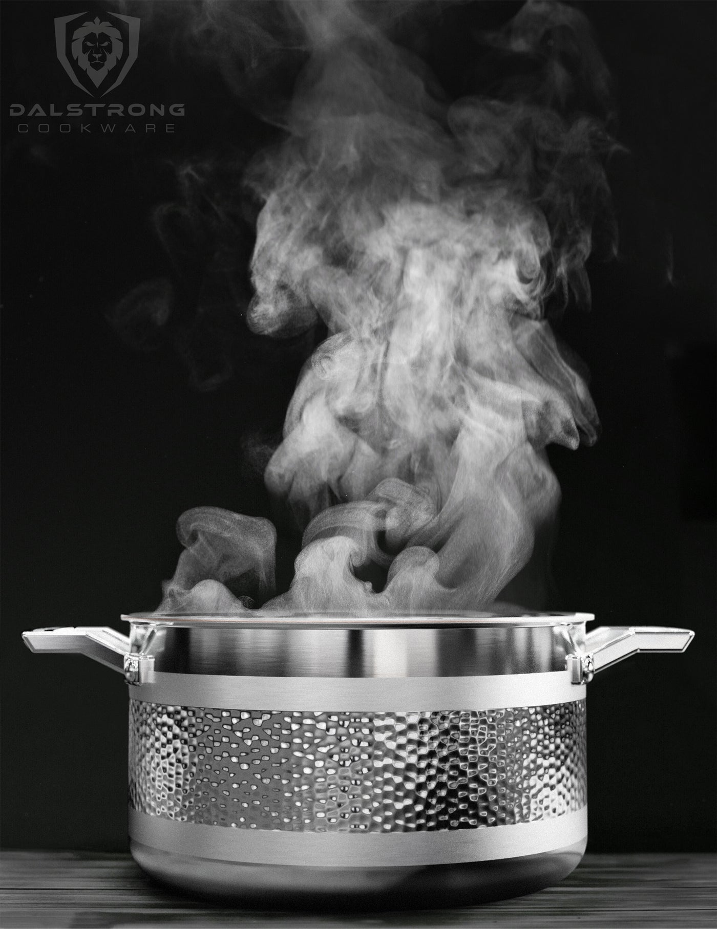 5 Quart Stock Pot | Hammered Finish Silver | Avalon Series | Dalstrong ©