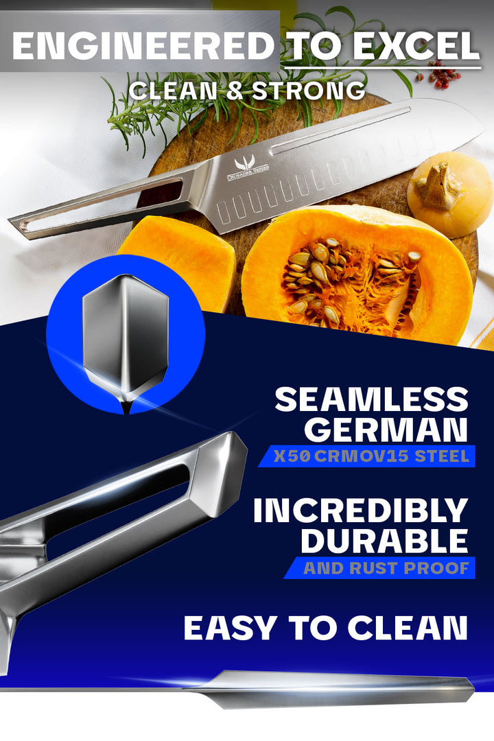 Santoku Knife 7" | Crusader Series | NSF Certified | Dalstrong ©