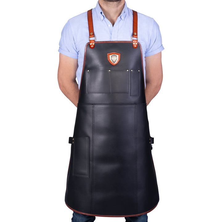 The Culinary Commander | Top-Grain Leather | Professional Chef's Kitchen Apron | Dalstrong ©