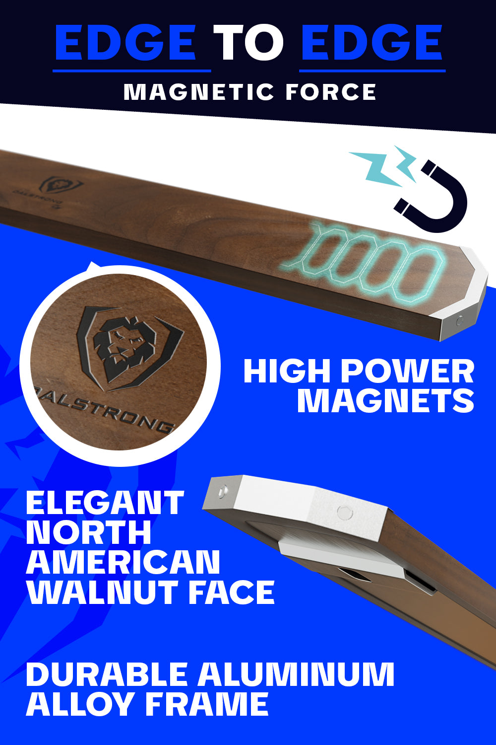 Magnetic Bar Walnut | Wall Knife Holder | Dalstrong ©