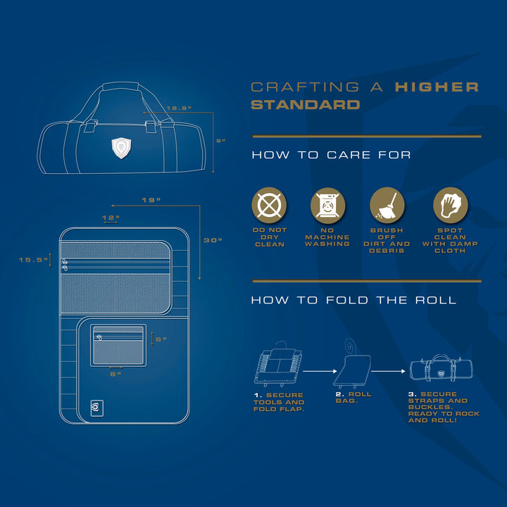 Premium Knife Roll | Graphite Black | Ballistic Series | Dalstrong ©