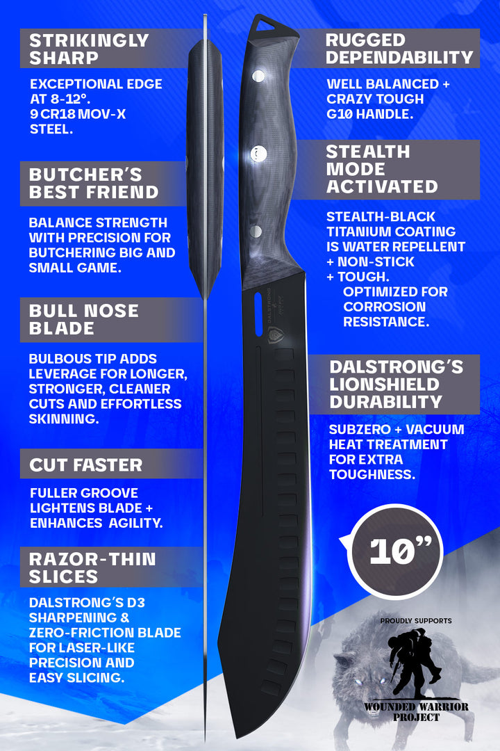 Bull Nose Butcher Knife 10" | Delta Wolf Series | Dalstrong ©